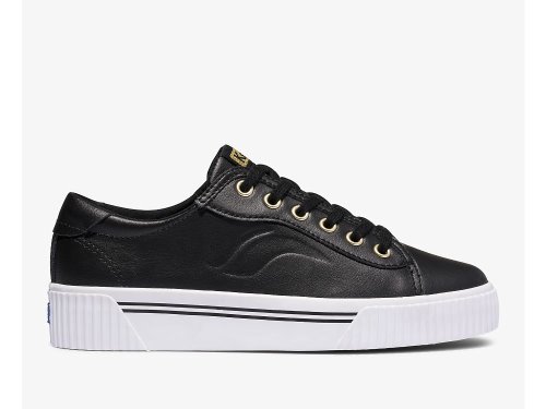 δερματινα Sneakers Keds Crew Kick Alto δερματινα γυναικεια μαυρα | GR-13296