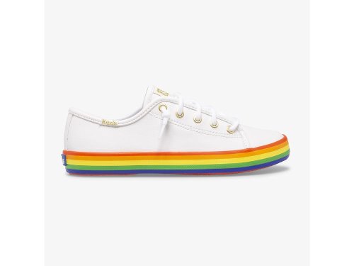 δερματινα Sneakers Keds Kickstart δερματινα Rainbow για κοριτσια ασπρα Πολύχρωμο | GR-28326