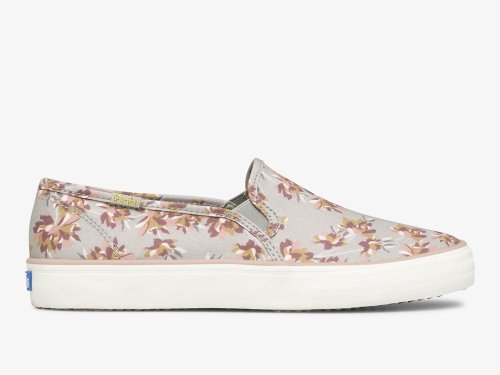 SlipOnSneakers Keds Double Decker Spring Floral γυναικεια γκρι | GR-01504