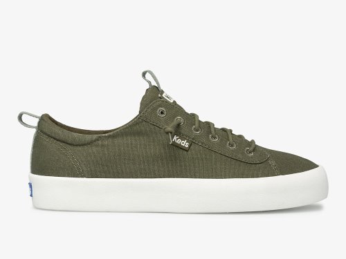 SlipOnSneakers Keds Kickback Washable Feat. Organic βαμβακερα γυναικεια Ελιά | GR-06561