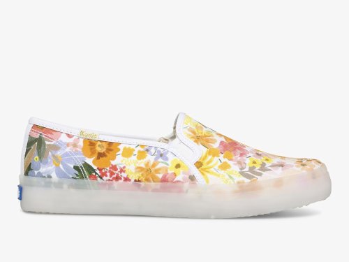 SlipOnSneakers Keds Rifle Paper Co. Double Decker Marguerite γυναικεια ροζ | GR-18770