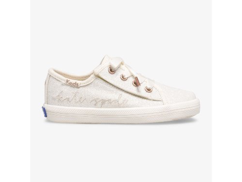 Αθλητικά Παπούτσια Keds Kate Spade New York Kickstart Jr Ivory Glitter για κοριτσια ασπρα | GR-22569