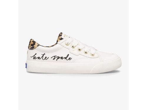 Αθλητικά Παπούτσια Keds Kate Spade New York Crew Kick '75 για κοριτσια ασπρα λεοπαρ | GR-41149