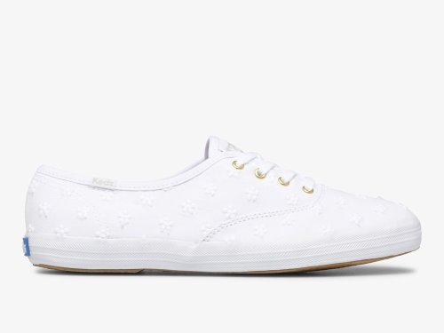 παπουτσιαμεκορδονια Keds Champion Daisy Eyelet γυναικεια ασπρα | GR-76551