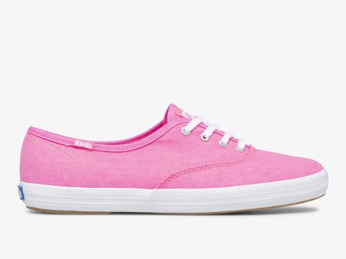 παπουτσιαμεκορδονια Keds Champion καμβα Neon Washable γυναικεια ροζ | GR-79227