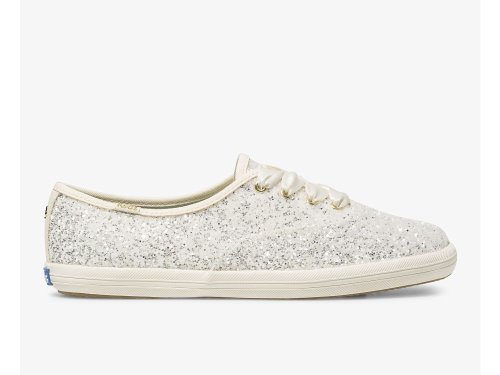 παπουτσιαμεκορδονια Keds Kate Spade New York Champion Glitter γυναικεια κρέμα | GR-82243