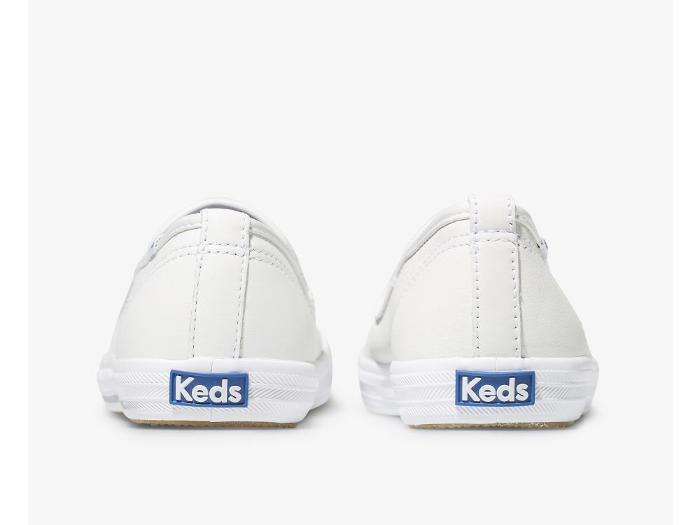 δερματινα Sneakers Keds Champion Slip On δερματινα γυναικεια ασπρα | GR-71593