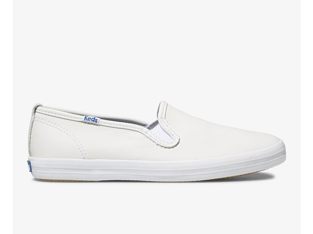 δερματινα Sneakers Keds Champion Slip On δερματινα γυναικεια ασπρα | GR-71593