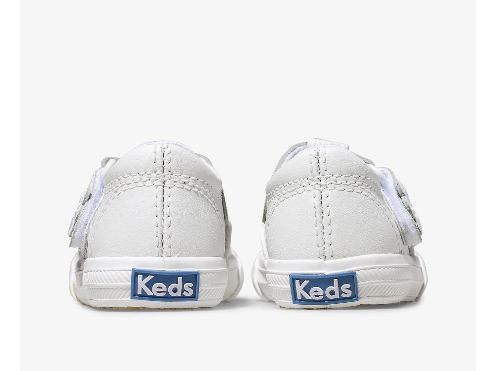 δερματινα Sneakers Keds Daphne T-λουρακια δερματινα Sneaker για κοριτσια ασπρα | GR-50102