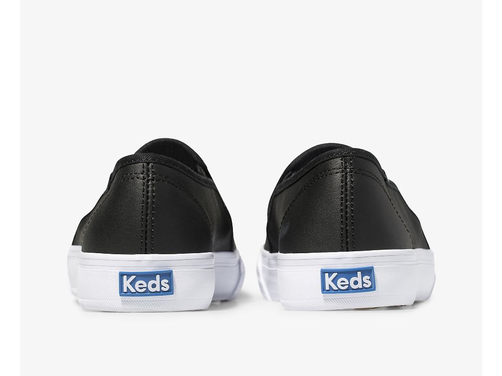 δερματινα Sneakers Keds Double Decker δερματινα γυναικεια μαυρα | GR-91498