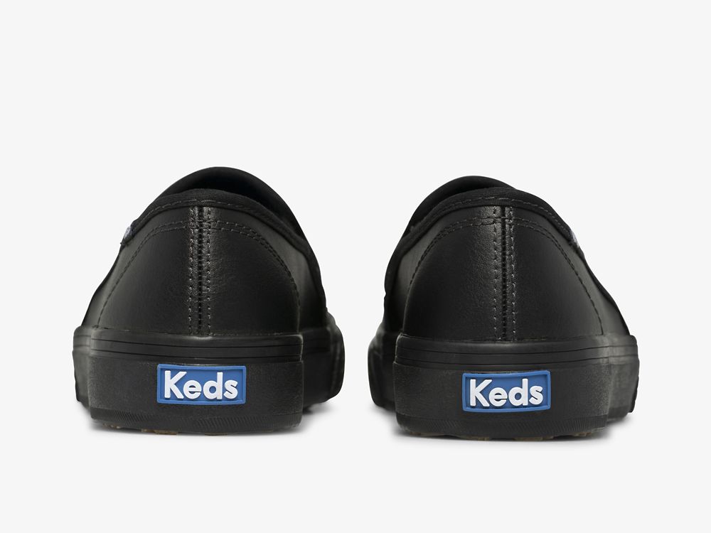 δερματινα Sneakers Keds Double Decker δερματινα γυναικεια μαυρα μαυρα | GR-97994