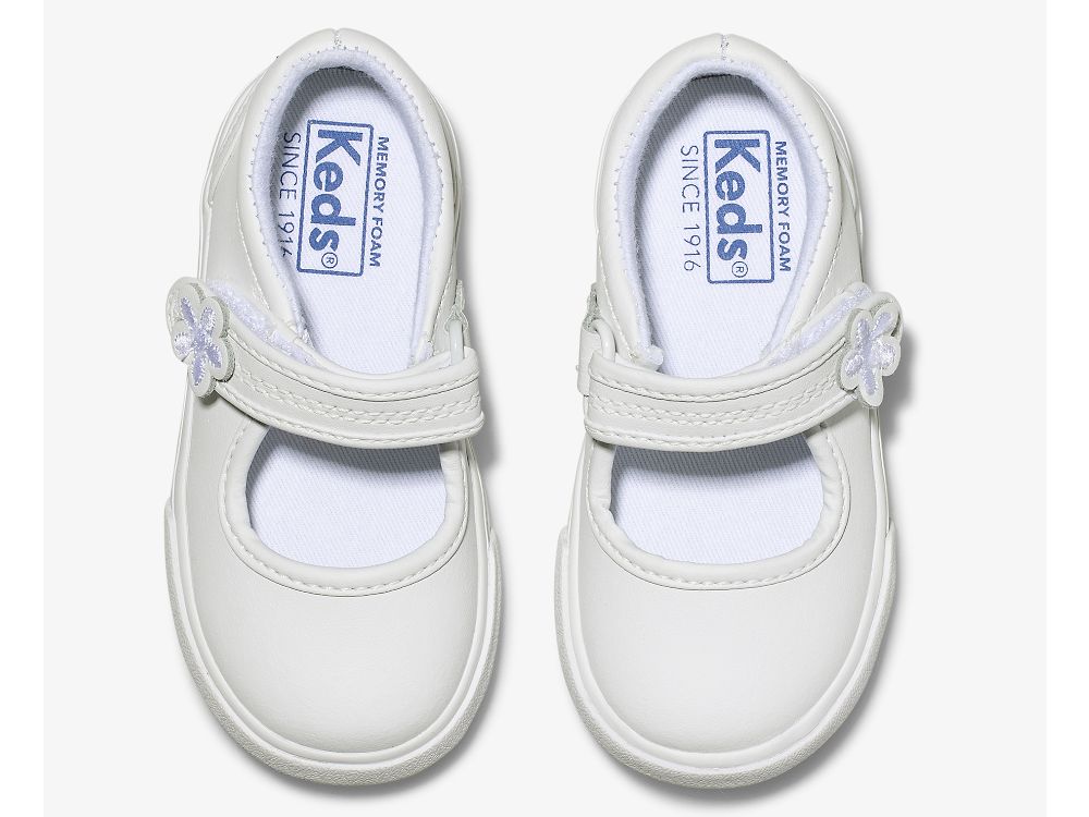 δερματινα Sneakers Keds Ella Mary Jane για κοριτσια ασπρα | GR-50502