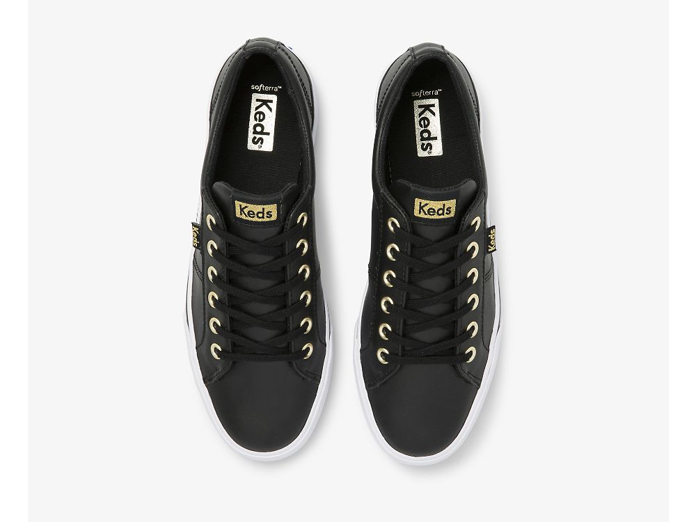 δερματινα Sneakers Keds Jump Kick Duo δερματινα γυναικεια μαυρα | GR-88140