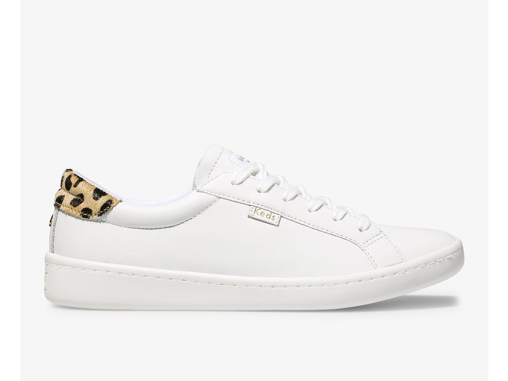 δερματινα Sneakers Keds Kate Spade New York Ace δερματινα Calf Hair γυναικεια ασπρα λεοπαρ | GR-24061