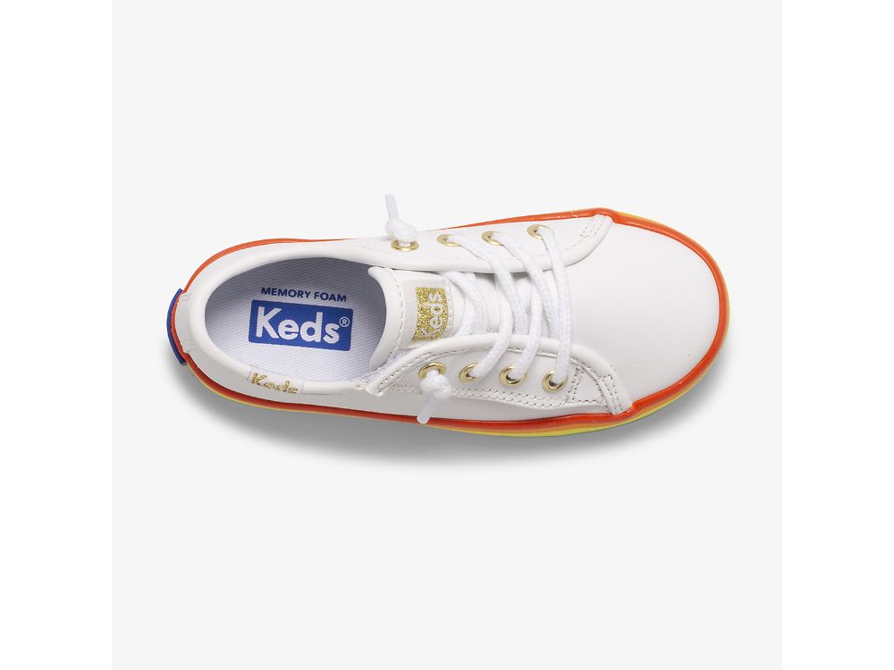 δερματινα Sneakers Keds Kickstart δερματινα Jr Rainbow για κοριτσια ασπρα Πολύχρωμο | GR-56449