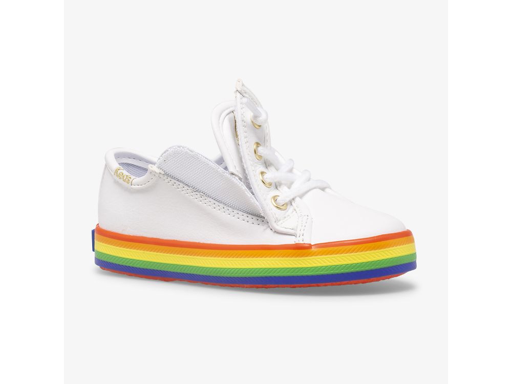 δερματινα Sneakers Keds Kickstart δερματινα Jr Rainbow για κοριτσια ασπρα Πολύχρωμο | GR-61376