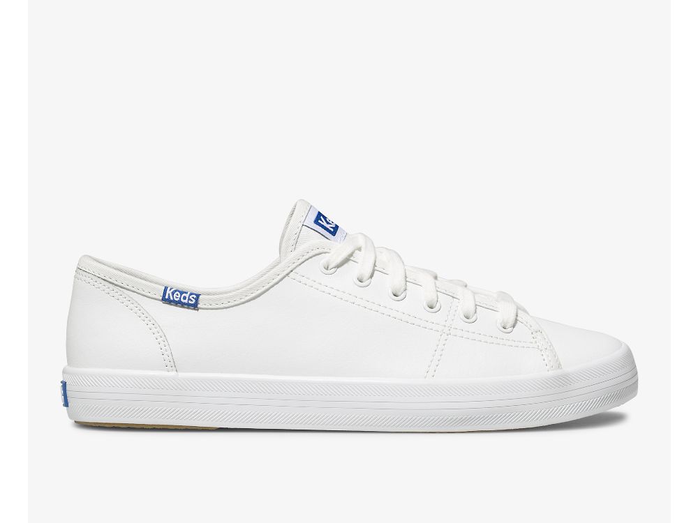 δερματινα Sneakers Keds Kickstart δερματινα γυναικεια ασπρα μπλε | GR-78308