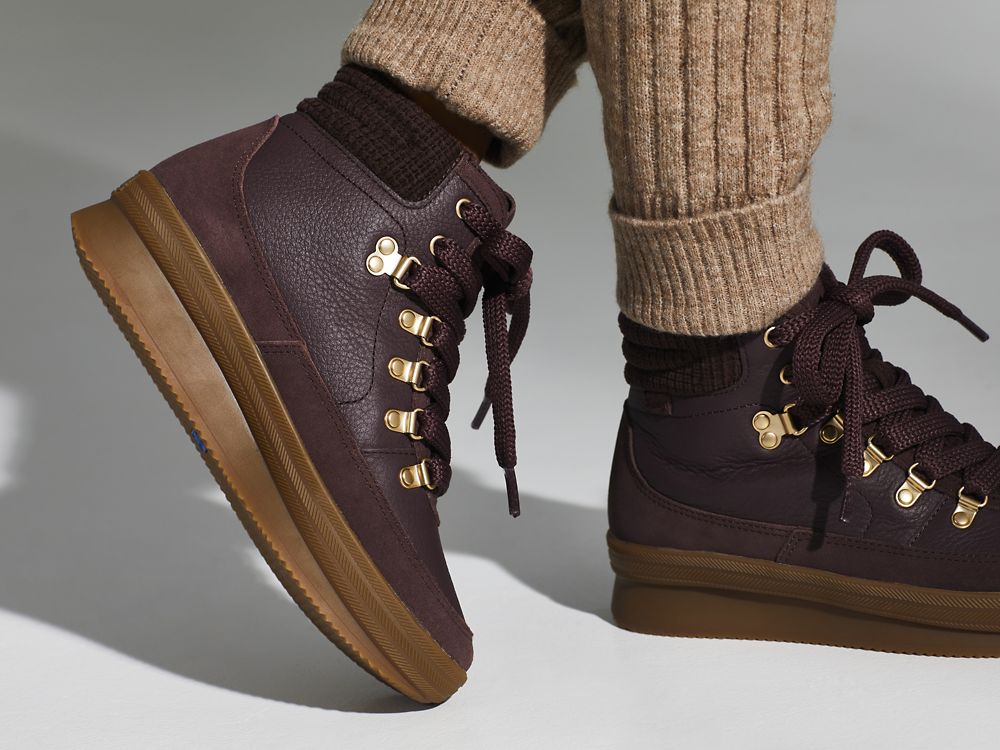 δερματινα Sneakers Keds Midland Boot Luxe δερματινα w/ Thinsulate™ γυναικεια μπορντο | GR-87336