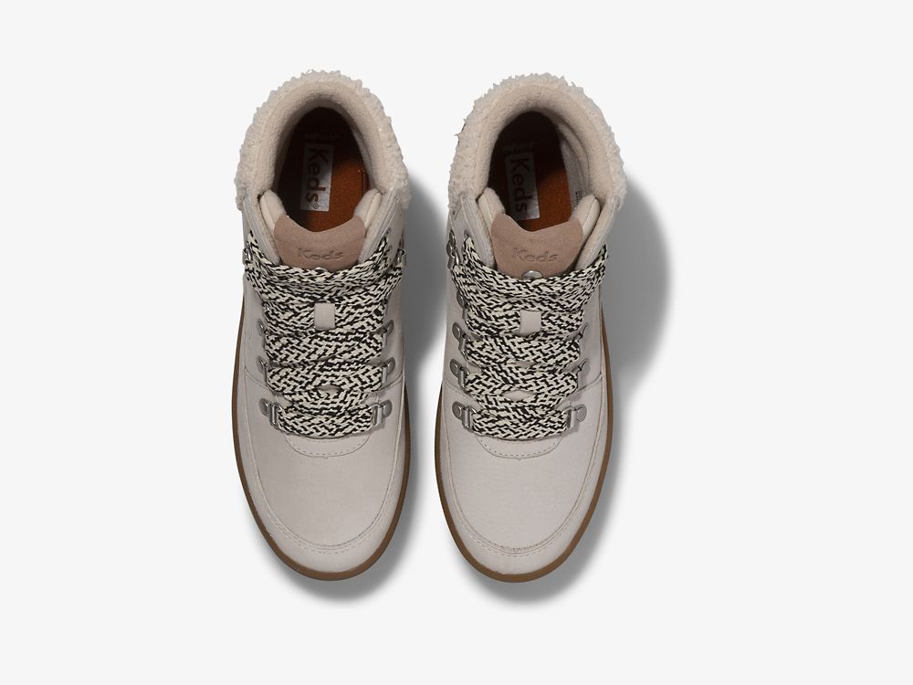 δερματινα Sneakers Keds Midland Boot Luxe δερματινα w/ Faux Shearling and Thinsulate™ γυναικεια κρέμα | GR-93000