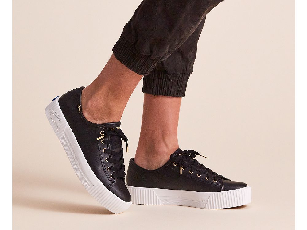 δερματινα Sneakers Keds Triple Kick AMP δερματινα γυναικεια μαυρα | GR-26297