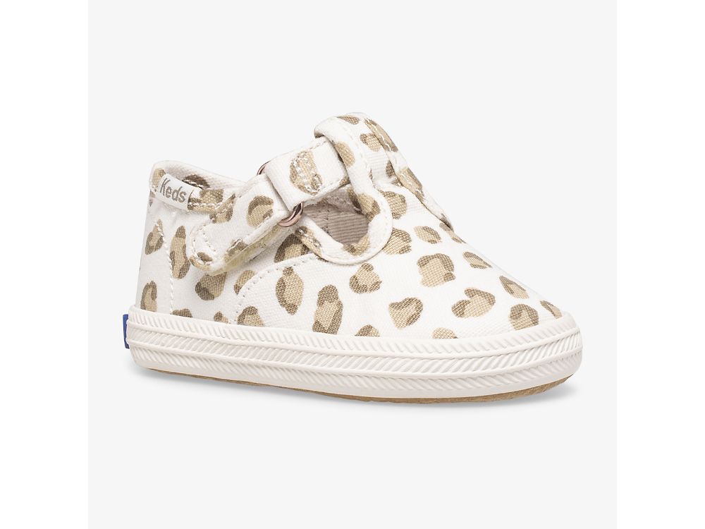 SlipOnSneakers Keds Champion Leopard toe Cap T-λουρακια για κοριτσια λεοπαρ | GR-71567