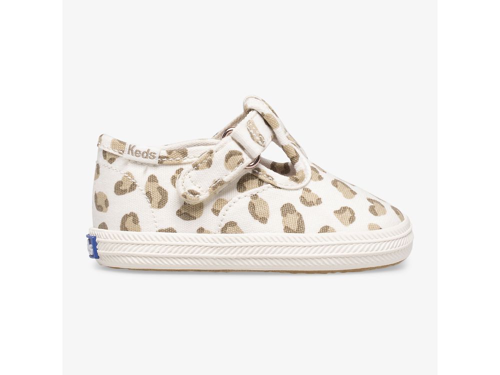 SlipOnSneakers Keds Champion Leopard toe Cap T-λουρακια για κοριτσια λεοπαρ | GR-71567