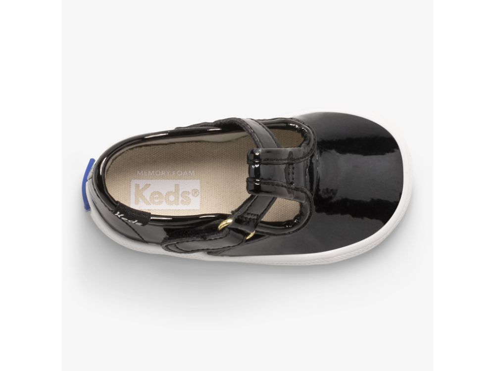 SlipOnSneakers Keds Champion toe Cap T-λουρακια για κοριτσια μαυρα | GR-62355