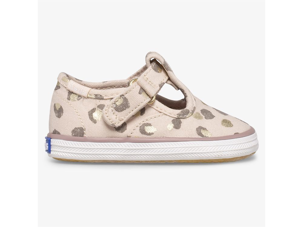 SlipOnSneakers Keds Champion δαντελα toe Cap Tstrap για κοριτσια λεοπαρ | GR-23873