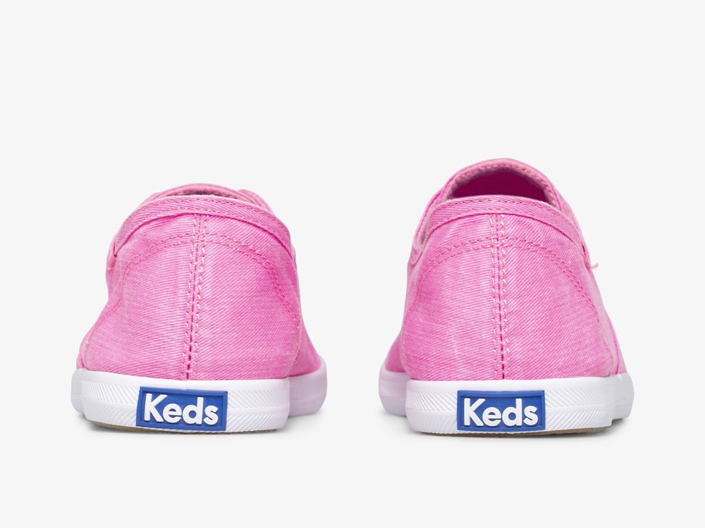 SlipOnSneakers Keds Chillax Neon Twill Washable γυναικεια ροζ | GR-60308