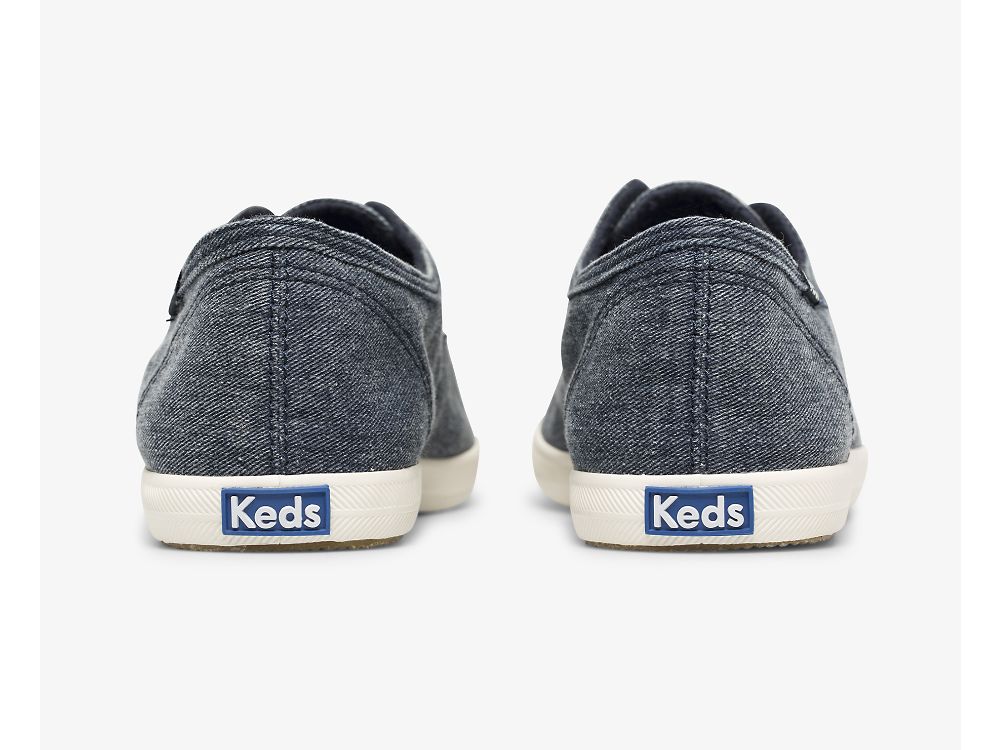 SlipOnSneakers Keds Chillax Washable Feat. Organic βαμβακερα γυναικεια σκουρο μπλε | GR-14389