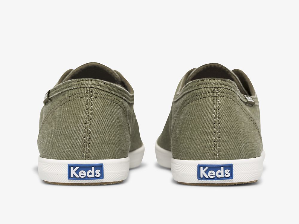 SlipOnSneakers Keds Chillax Washable Feat. Organic βαμβακερα γυναικεια Ελιά | GR-62610