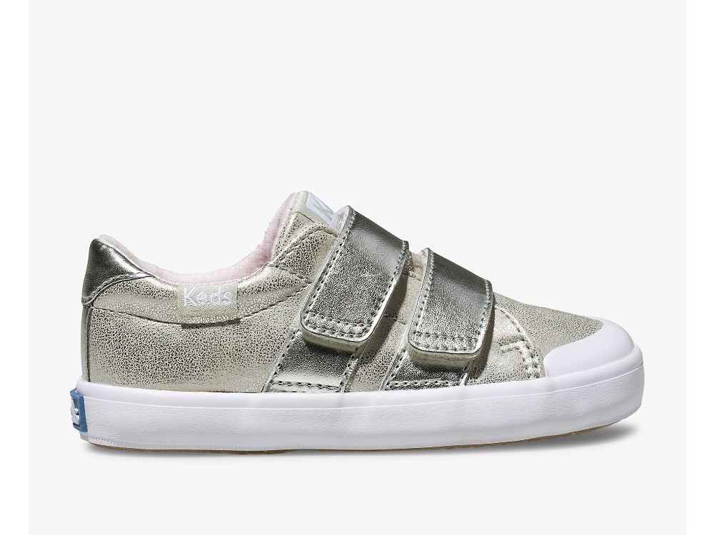 SlipOnSneakers Keds Courtney HL για κοριτσια ασημι | GR-26978