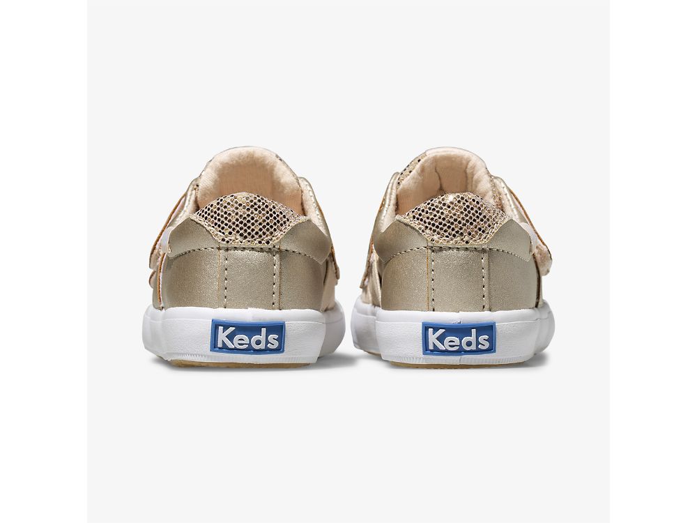 SlipOnSneakers Keds Courtney HL για κοριτσια ροζ χρυσο χρωμα | GR-79008