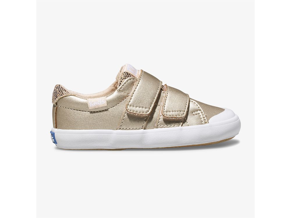 SlipOnSneakers Keds Courtney HL για κοριτσια ροζ χρυσο χρωμα | GR-79008