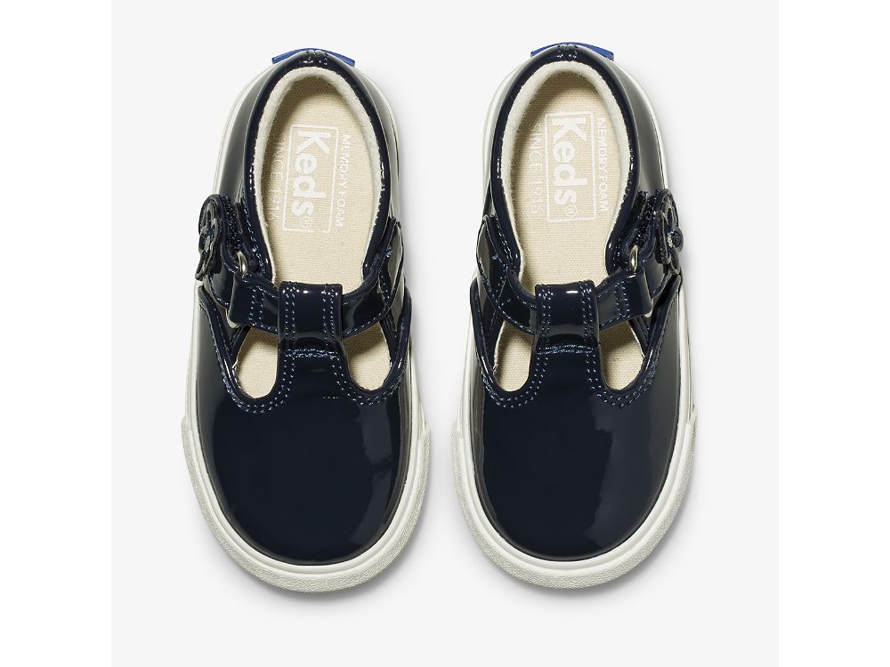 SlipOnSneakers Keds Daphne λουστρινι Sneaker για κοριτσια σκουρο μπλε | GR-10714