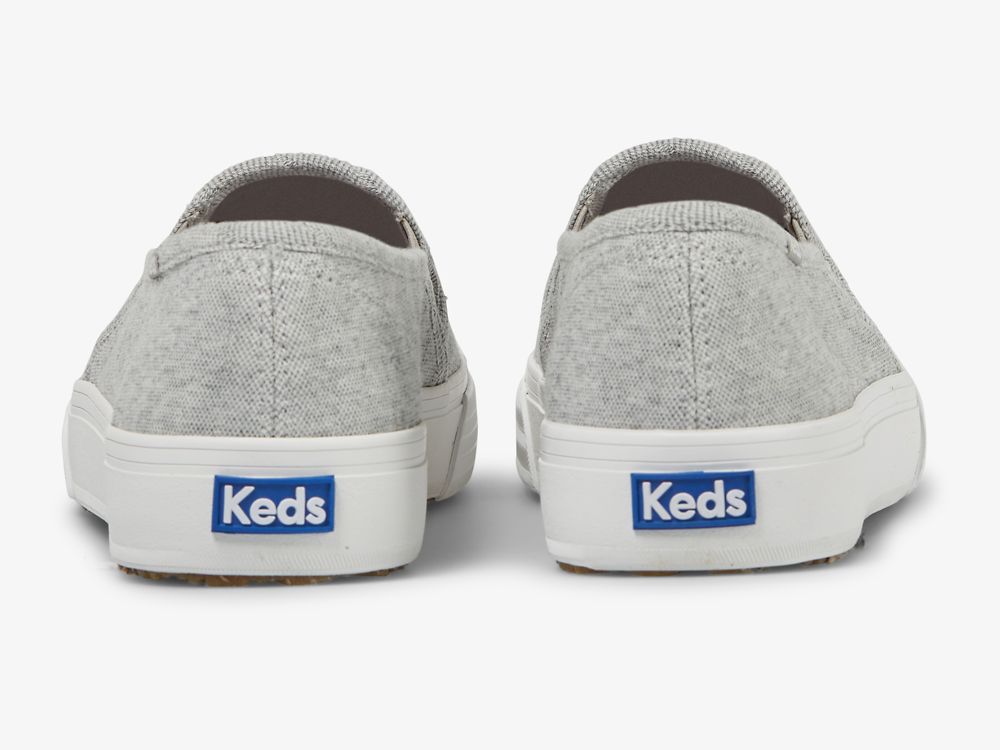 SlipOnSneakers Keds Double Decker Jersey γυναικεια γκρι | GR-39902