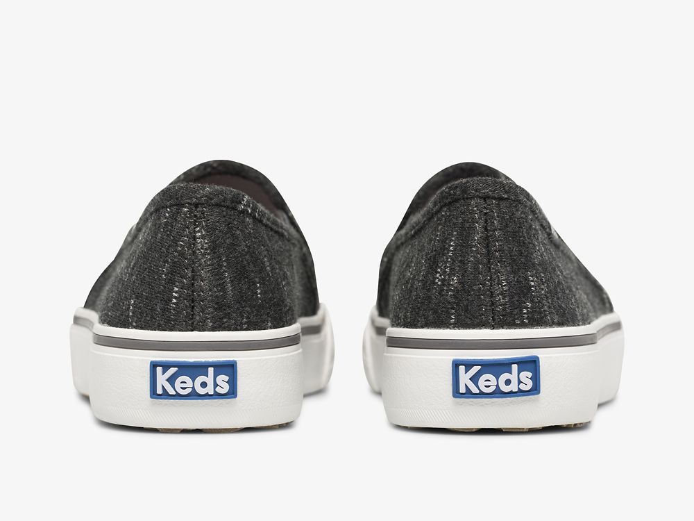 SlipOnSneakers Keds Double Decker Speckle Jersey γυναικεια γκρι | GR-59115