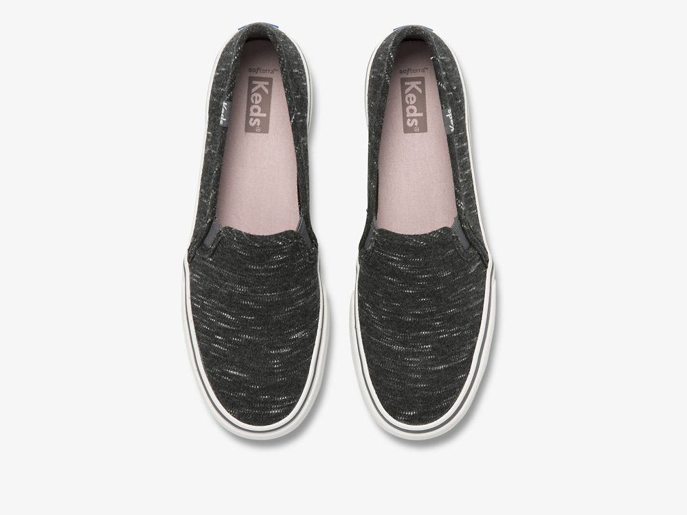 SlipOnSneakers Keds Double Decker Speckle Jersey γυναικεια γκρι | GR-59115