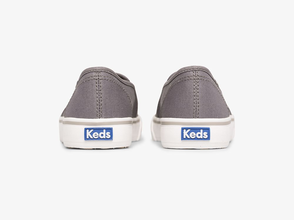 SlipOnSneakers Keds Double Decker Washable καμβα γυναικεια γκρι | GR-03846