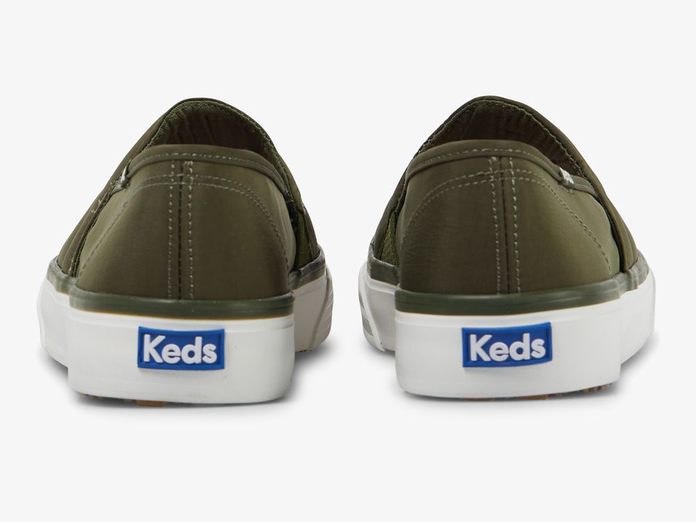 SlipOnSneakers Keds Double Decker Wave νάιλον γυναικεια πρασινο | GR-34254