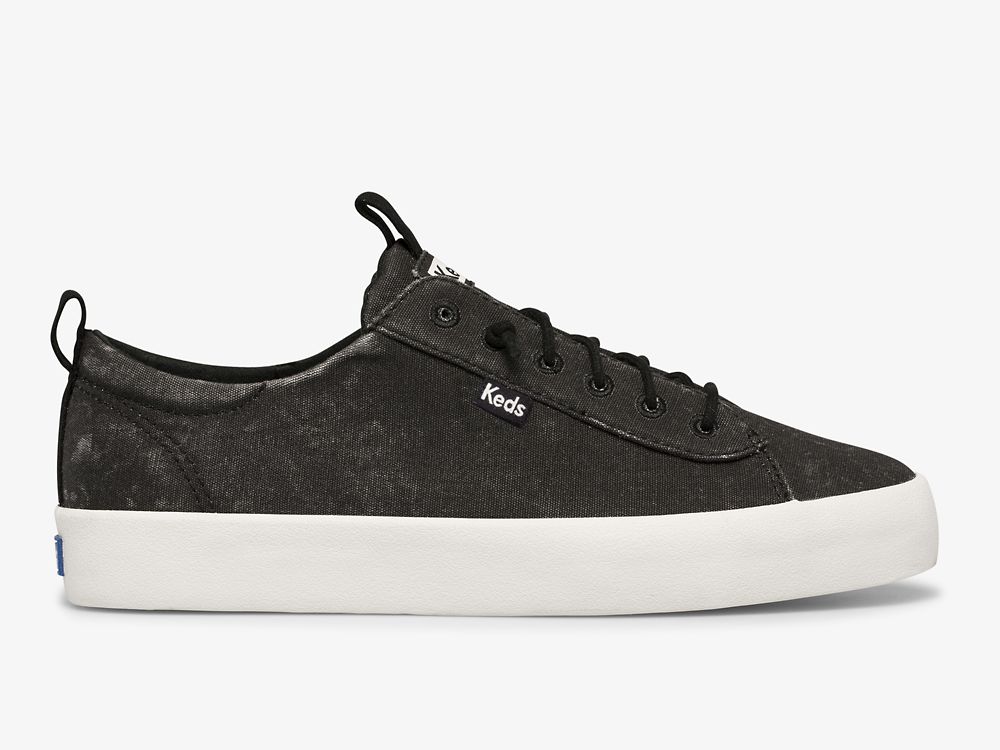 SlipOnSneakers Keds Kickback Washable Feat. Organic βαμβακερα γυναικεια μαυρα | GR-69611