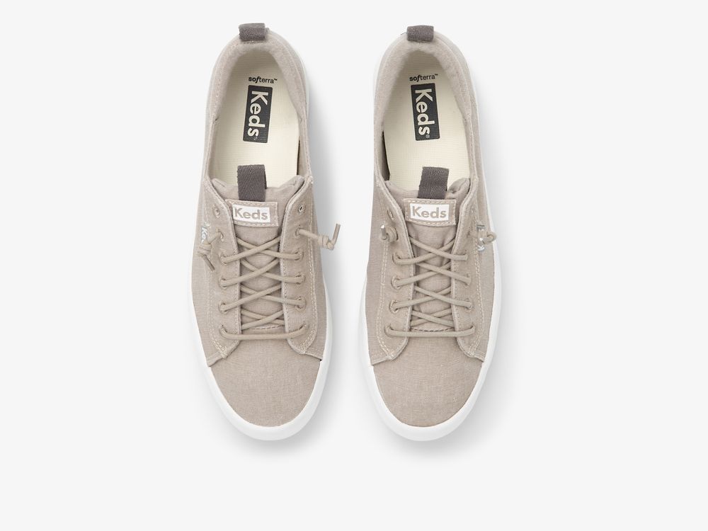 SlipOnSneakers Keds Kickback καμβα Washable γυναικεια γκρι | GR-15489