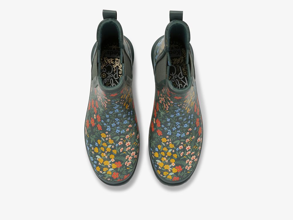 SlipOnSneakers Keds Rifle Paper Co. Rowan Wildwood γυναικεια πρασινο | GR-47155