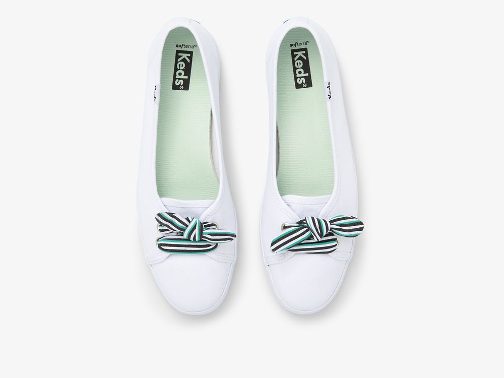 SlipOnSneakers Keds Seaside καμβα γυναικεια ασπρα Πολύχρωμο | GR-06001