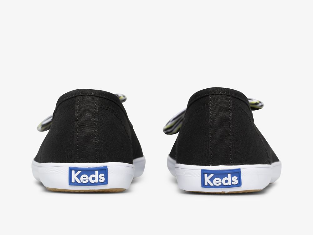 SlipOnSneakers Keds Seaside καμβα γυναικεια μαυρα Πολύχρωμο | GR-77731