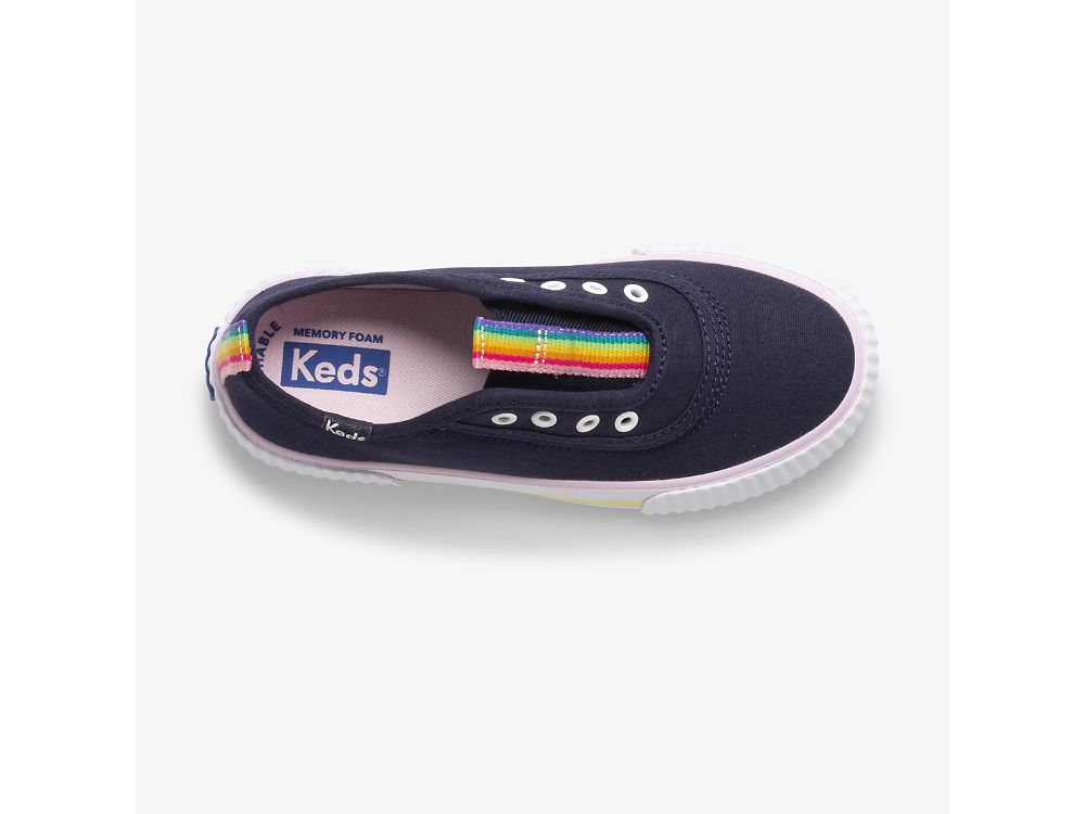 SlipOnSneakers Keds Topkick Washable Slip-On για κοριτσια σκουρο μπλε Πολύχρωμο | GR-32710