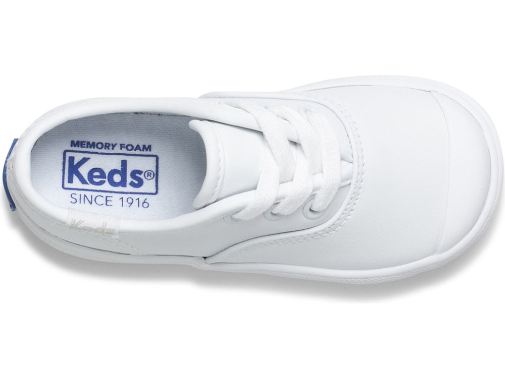 Αθλητικά Παπούτσια Keds Champion toe Cap δερματινα Sneaker για κοριτσια ασπρα | GR-13310