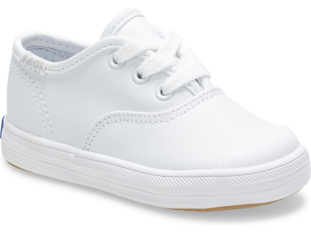 Αθλητικά Παπούτσια Keds Champion toe Cap δερματινα Sneaker για κοριτσια ασπρα | GR-13310