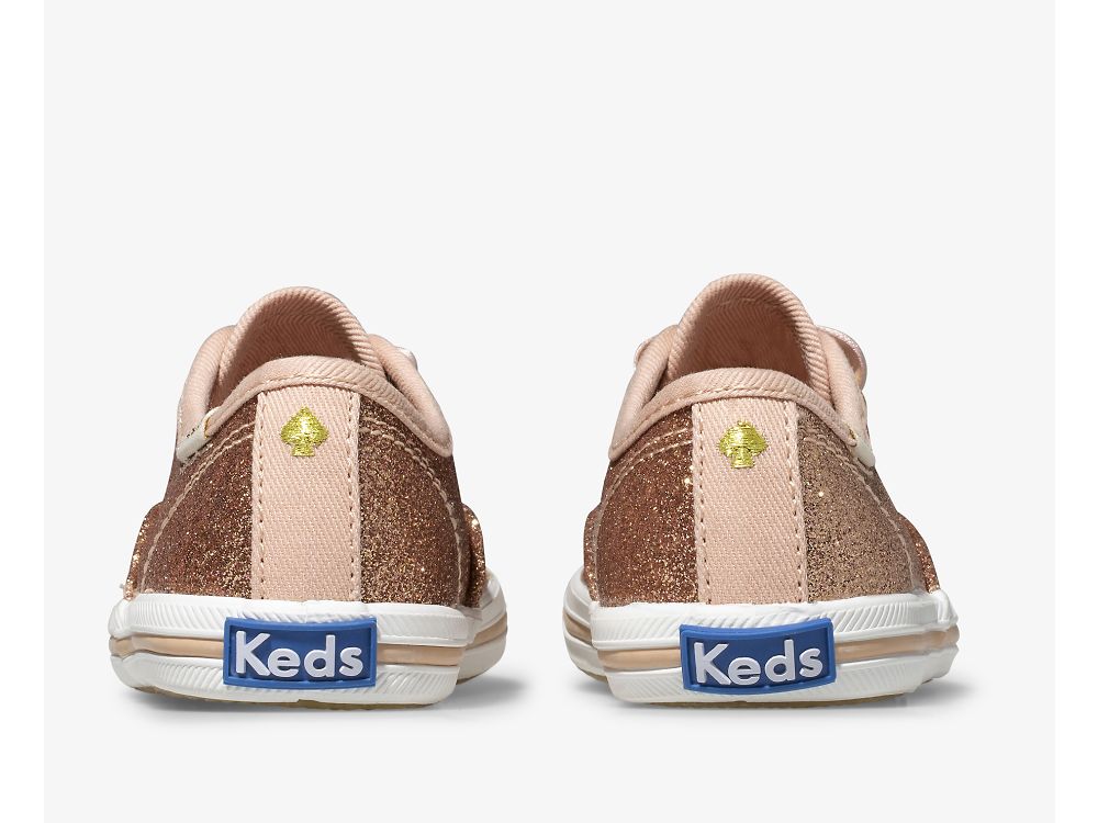 Αθλητικά Παπούτσια Keds Kate Spade New York Champion Glitter Sneaker για κοριτσια ροζ χρυσο χρωμα | GR-18320