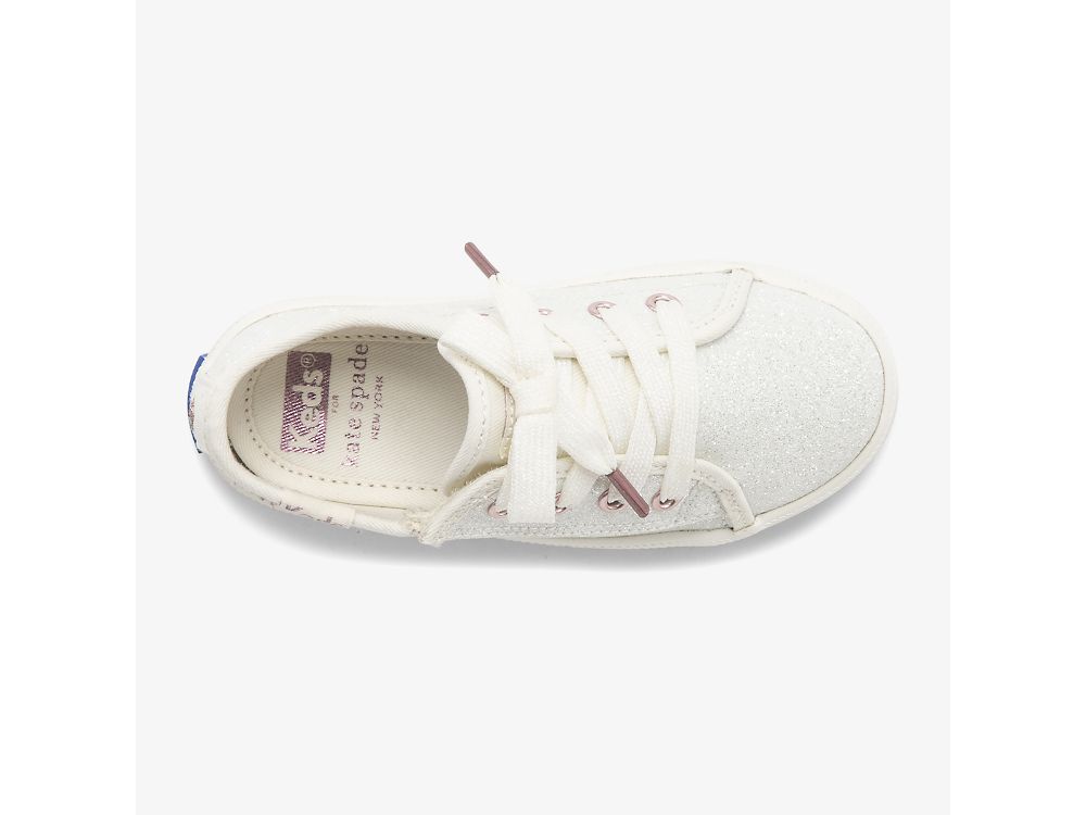 Αθλητικά Παπούτσια Keds Kate Spade New York Kickstart Jr Ivory Glitter για κοριτσια ασπρα | GR-22569